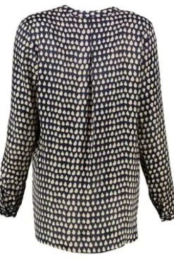 ETERNA Bluse marine langarm in leichtfließender Qualität , Bluse fällt groß aus !!!