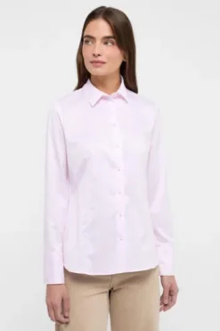 ETERNA Bluse rosa Langarm in blickdichter Qualität