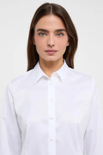 ETERNA Bluse weiß Langarm in blickdichter Qualität