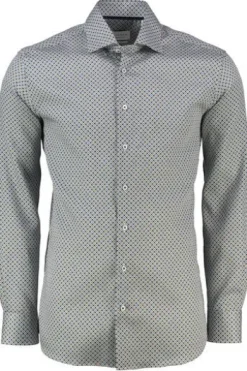 ETERNA Hemd gelb gemustert Modern Fit Langarm