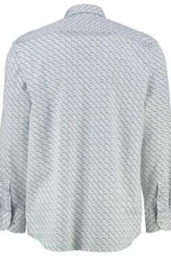 ETERNA Hemd grün gemustert Comfort Fit Langarm