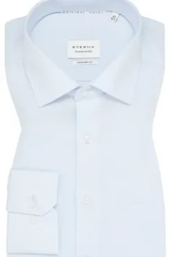 ETERNA Hemd hellblau Comfort Fit Langarm Popeline