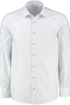 ETERNA Hemd hellblau kariert Comfort Fit Langarm