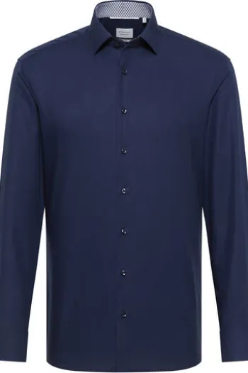 ETERNA Hemd marine Comfort Fit Langarm