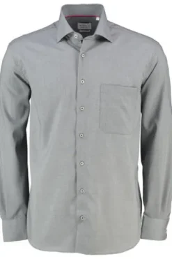 ETERNA Hemd navy gemustert Comfort Fit Langarm