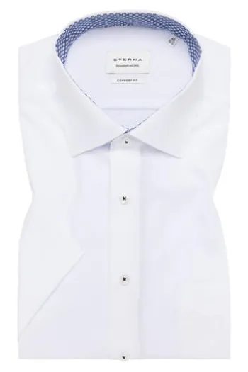 ETERNA Hemd weiss Comfort Fit Kurzarm