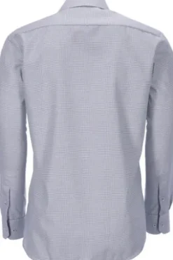ETERNA Karo Hemd grün Comfort Fit Langarm