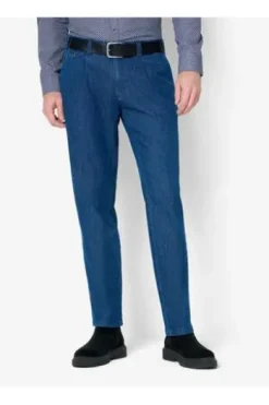 EUREX BY BRAX Bundfalten Jeans Fred blau Regular Fit