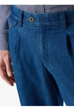 EUREX BY BRAX Bundfalten Jeans Fred blau Regular Fit