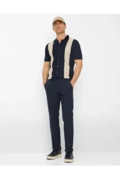 EUREX BY BRAX Chino Hose Thilo marine mit Stretcheinsatz am Bund