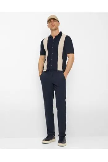 EUREX BY BRAX Chino Hose Thilo marine mit Stretcheinsatz am Bund