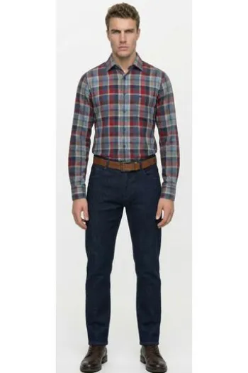 EUREX BY BRAX Denim Five Pocket Jeans dark blue Regular Fit