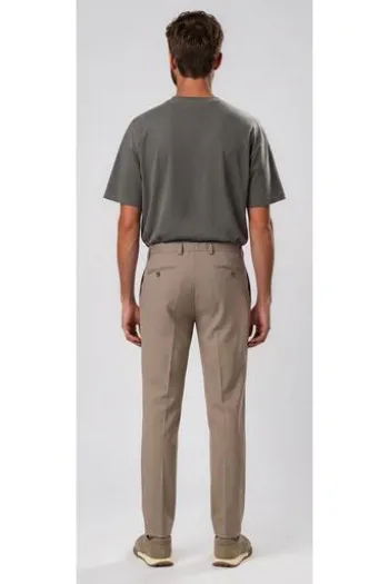 EUREX BY BRAX Flat Front Hose Jan hellbraun Regular Fit