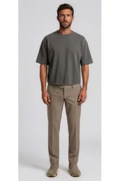 EUREX BY BRAX Flat Front Hose Jan hellbraun Regular Fit