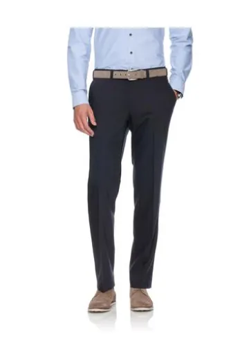 EUREX BY BRAX Schurwoll-Stretch-Hose Jan marine Dehnbund