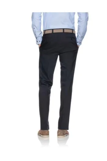 EUREX BY BRAX Schurwoll-Stretch-Hose Jan marine Dehnbund