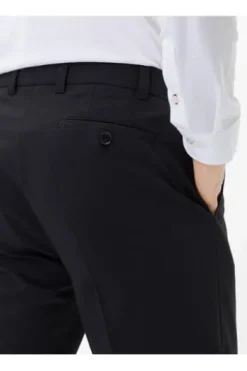 EUREX BY BRAX Schurwoll-Stretch-Hose Jan schwarz Dehnbund
