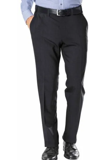 EUREX BY BRAX Schurwoll-Stretch-Hose Jan schwarz Dehnbund