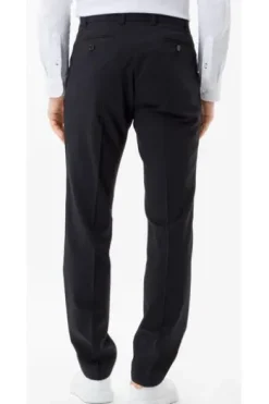 EUREX BY BRAX Schurwoll-Stretch-Hose Jan schwarz Dehnbund