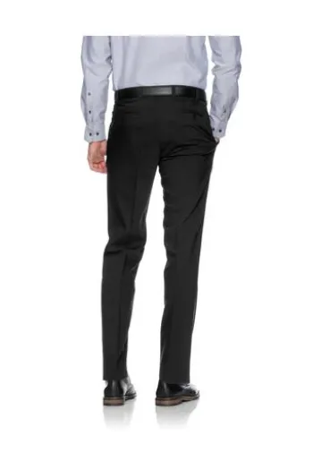 EUREX BY BRAX Schurwoll-Stretch-Hose Jan schwarz Dehnbund