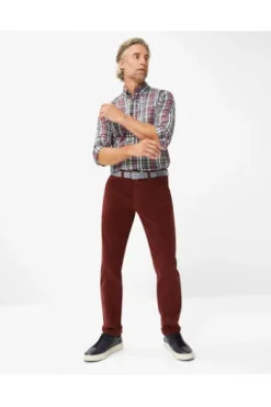 EUREX BY BRAX Stretch-Cord-Hose bordeaux Jim