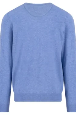 FYNCH HATTON Cashmere Rundhals Pullover crystal blue Casual Fit