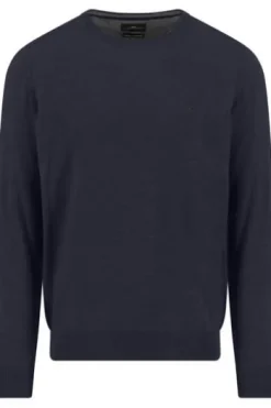 FYNCH HATTON Cashmere Rundhals Pullover navy Casual Fit