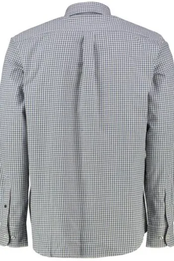 FYNCH HATTON Hemd blau/beige kariert Regular Fit Langarm