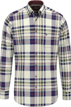 FYNCH HATTON Hemd deep merlot kariert Casual Fit