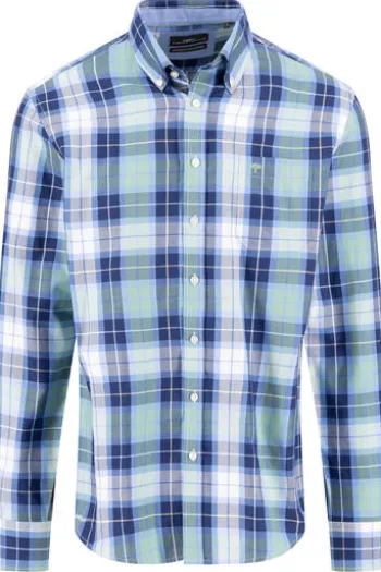 FYNCH HATTON Hemd fern kariert Casual Fit Langarm