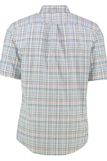 FYNCH HATTON Hemd rot kariert Regular Fit Kurzarm