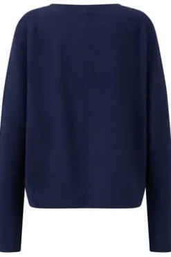 FYNCH HATTON Rundhals Pullover Fine Cotton navy