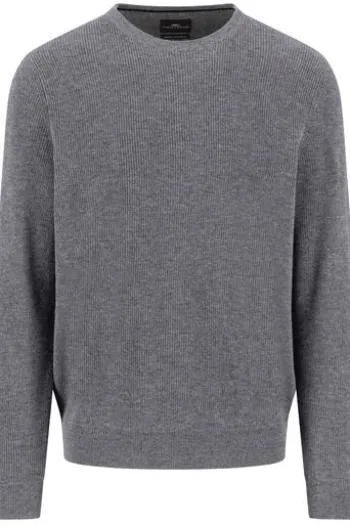 FYNCH HATTON Rundhals Pullover steel Casual Fit