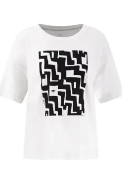 FYNCH HATTON Shirt white/black Casual Fit