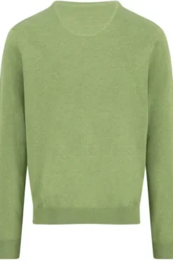 FYNCH HATTON V-Ausschnitt Pullover avocado Casual Fit