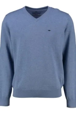 FYNCH HATTON V- Ausschnitt Pullover blau