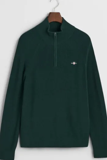 GANT Gerippter Troyer aus Baumwoll-Woll-Gemisch tartan green