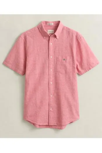 GANT Hemd rose pink Regular Fit Kurzarm