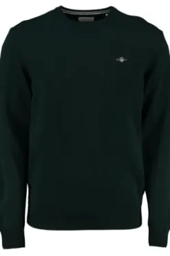 GANT Lambswool Rundhals Pullover dunkelgrün Superfine Lambswool