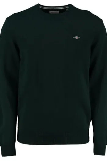 GANT Lambswool Rundhals Pullover dunkelgrün Superfine Lambswool