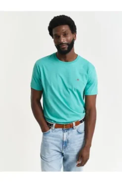 GANT REG Shield SS T-Shirt tropic blue