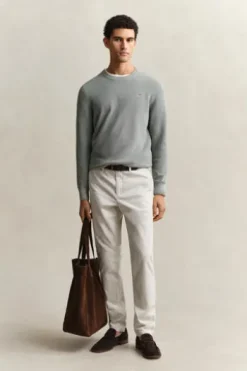 GANT Rundhals Pullover ceramic grey Regular Fit