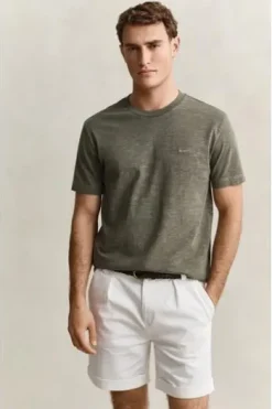 GANT Washed T-Shirt dry herb green Regular Fit