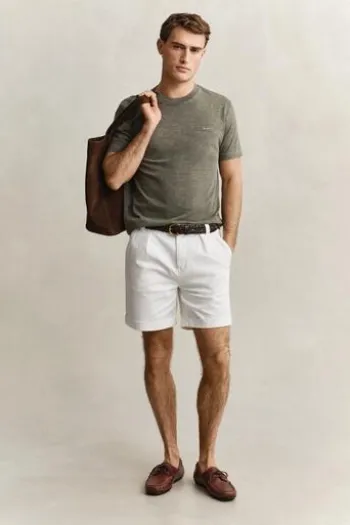 GANT Washed T-Shirt dry herb green Regular Fit