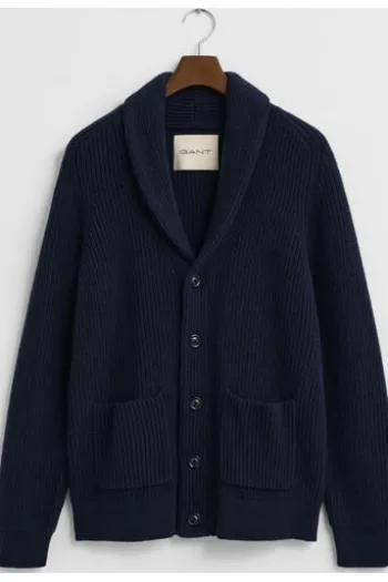GANT Wollmix Strickjacke evening blue