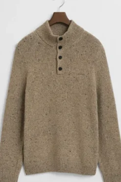 GANT Wollmix Troyer sand melange Regular Fit