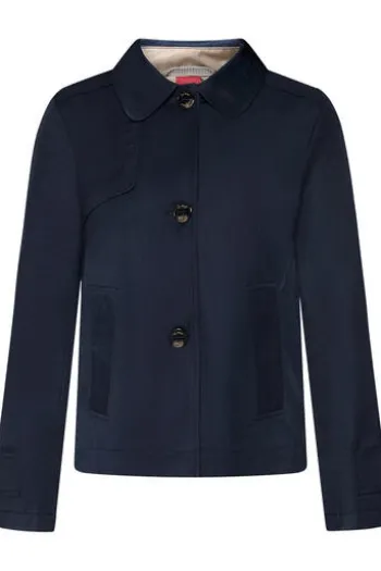 GIL BRET Jacke deep navy in Trench-Optik