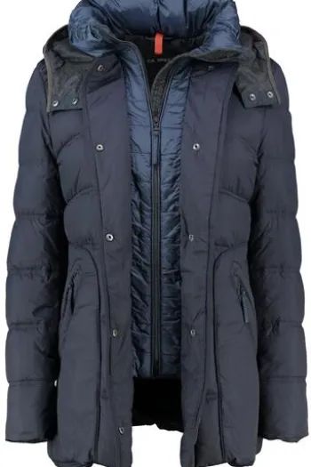 GIL BRET Steppjacke marine mit modischem Westeneinsatz