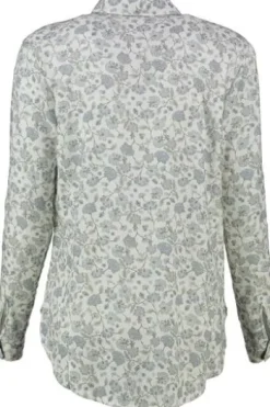 HAMMERSCHMID Bluse Gerda blau geblümt Langarm