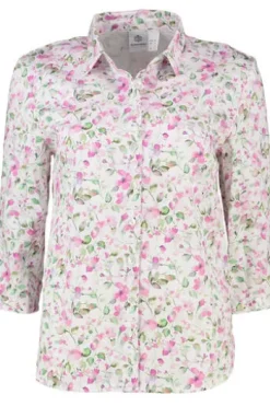 HAMMERSCHMID Bluse Inge Rosa-Multicolour geblümt 3/4-Arm